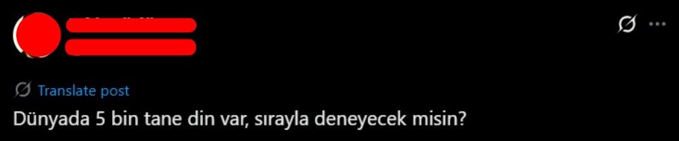 Dünyada 5 bin tane din var. Sırayla deneyecek misin?